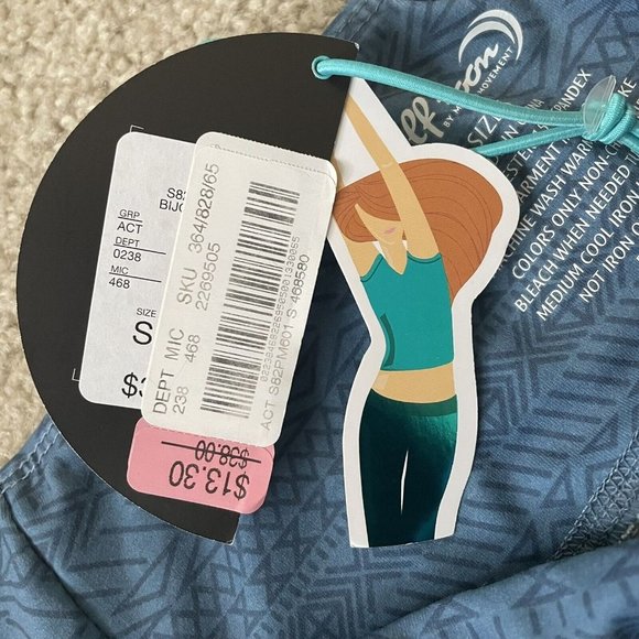 Half Moon by Modern Movement Crop Leggings Womens Size Small Blue Cut Out NEW - Picture 6 of 11